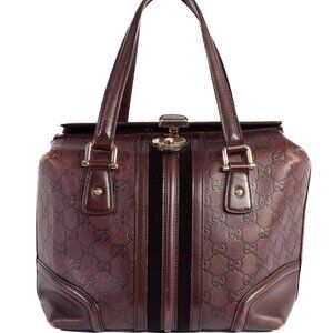 Authentic Vintage Gucci Guccissima Leather Treasure Boston Bag